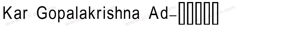 Kar Gopalakrishna Ad字体转换